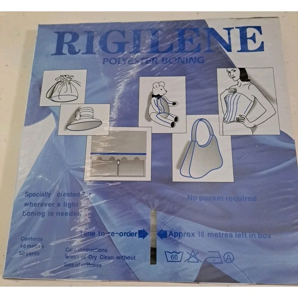 Rigilene Polyester Boning 12MM 50 Yards White Flexible Durable Sewing Support